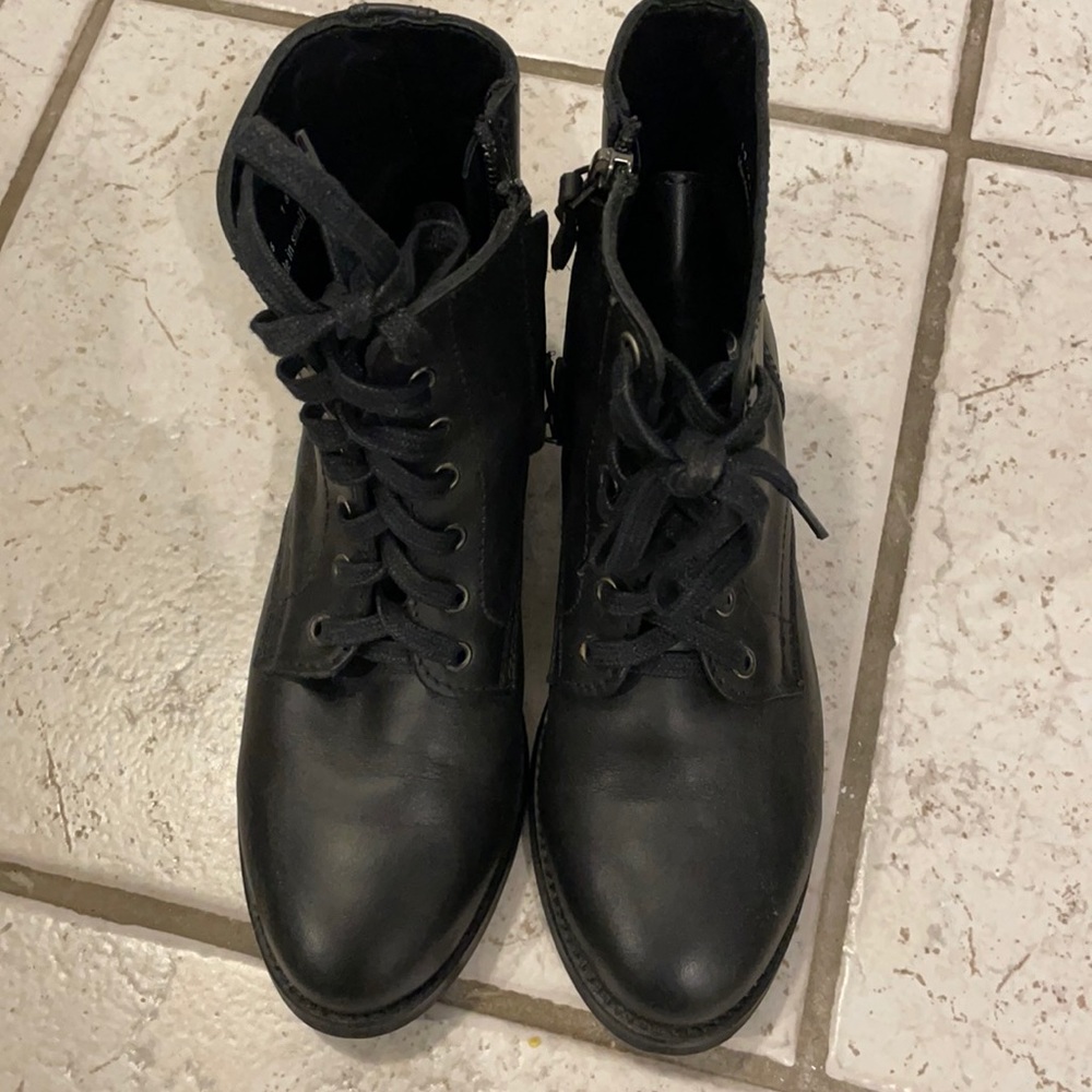 Thursday Black Leather Boots.
